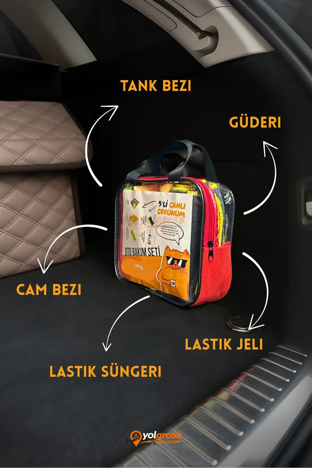 Oto Bakım Seti 5 Parça Full Set