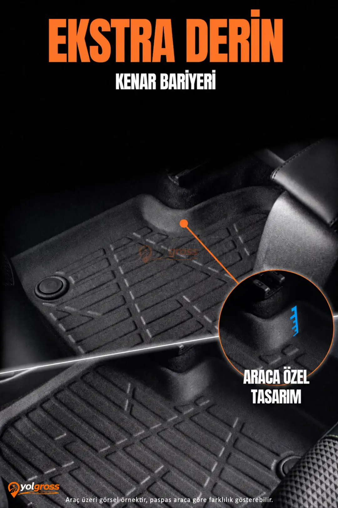 Audi A5 3D Pro Havuzlu Paspas 2016-2024 A+ Kalite