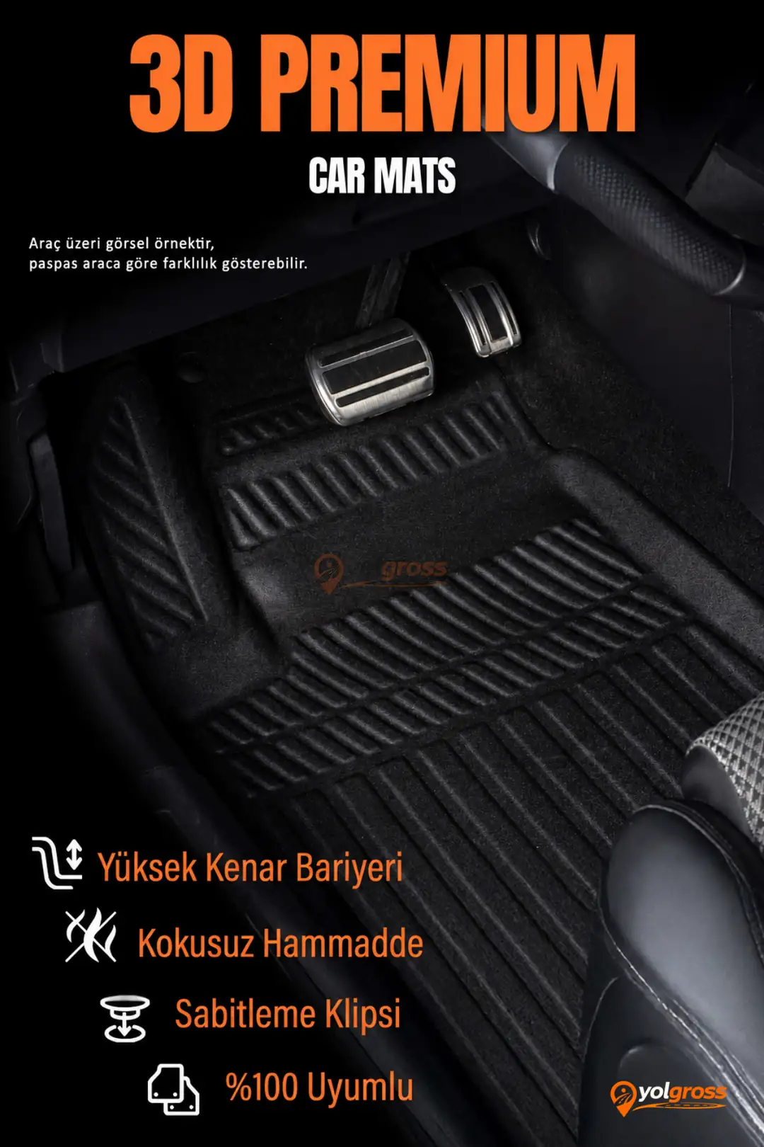 Audi A5 3D Pro Havuzlu Paspas 2016-2024 A+ Kalite