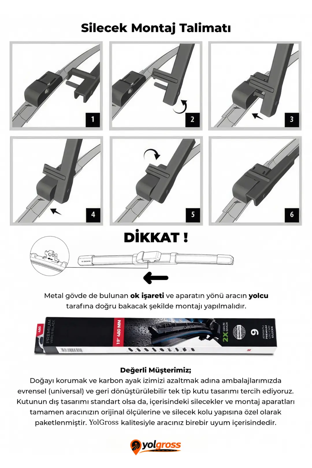 VW ID.3 Ön Cam Silecek Seti 2019 Üzeri Premium Araca Özel 75-75 Cm A+ Kalite