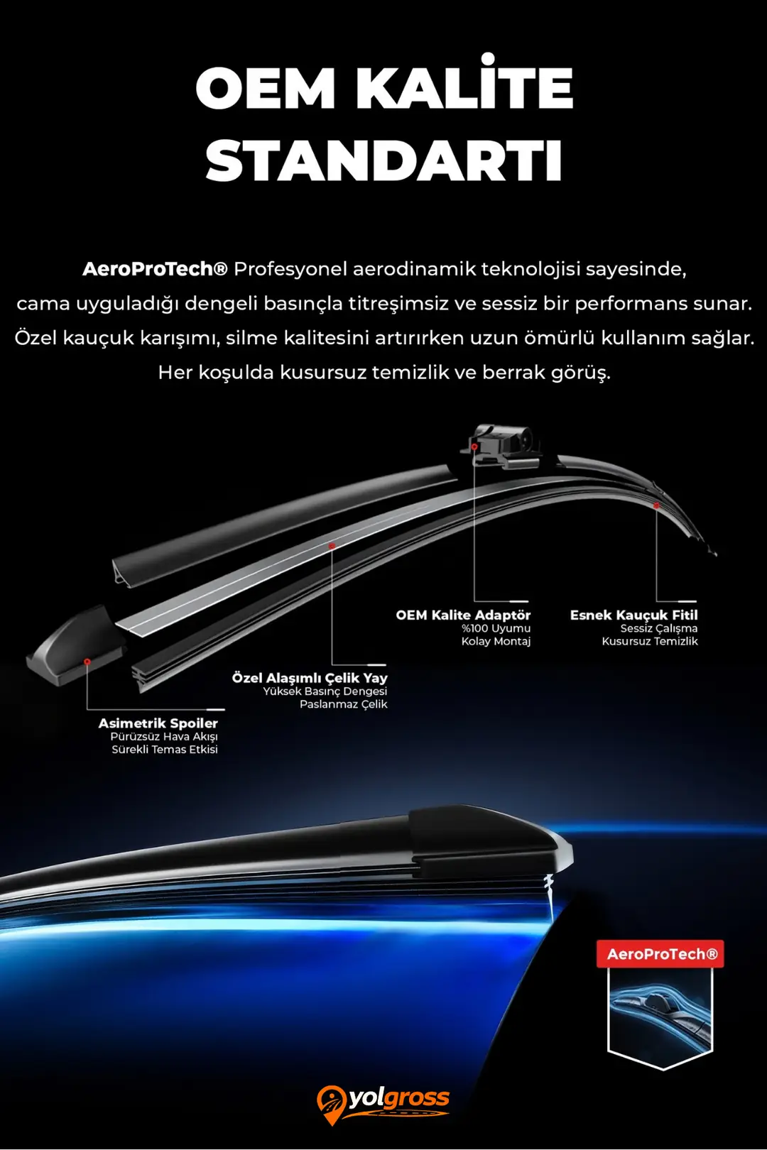 VW ID.3 Ön Cam Silecek Seti 2019 Üzeri Premium Araca Özel 75-75 Cm A+ Kalite